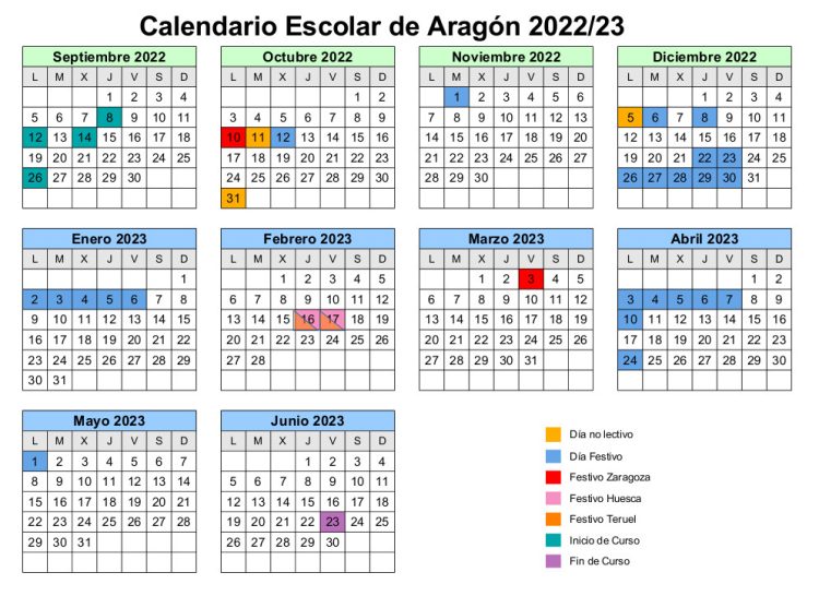 Calendario Escolar curso 22-23 – CEIP San José de Calasanz